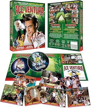 Ace Ventura, Un detective Diferente + Ace Ventura: Operación África. Ace Ventura 1 y 2 Digipack BD + 8 Postales Edición Limitada y Numerada. [Blu-ray]